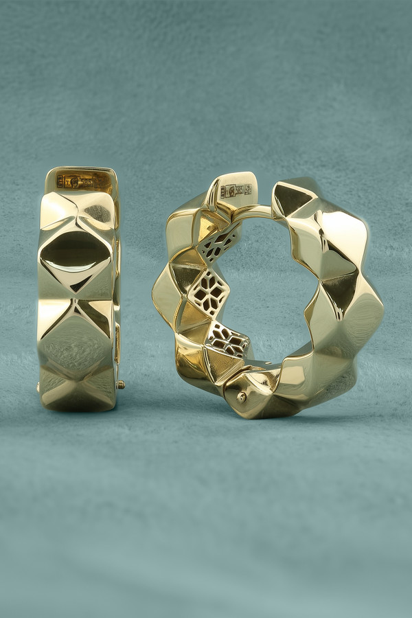 Серьги из лимонного золота