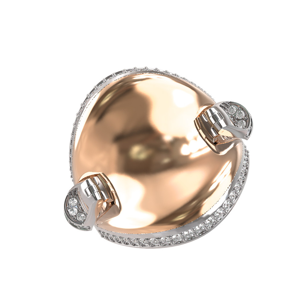 Кольцо из белого золота c бриллиантами