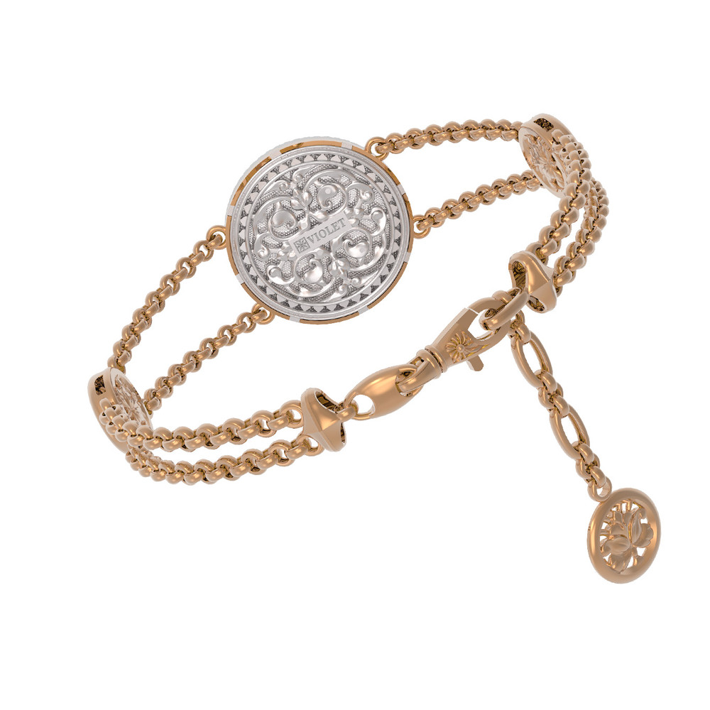 Браслет из золота c эмалью