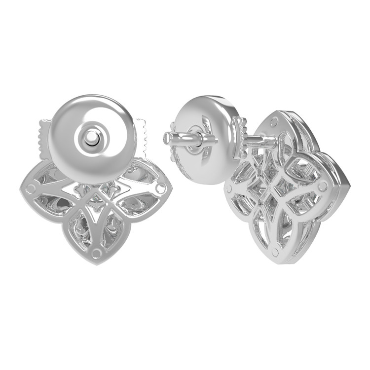 Серьги из белого золота c бриллиантами