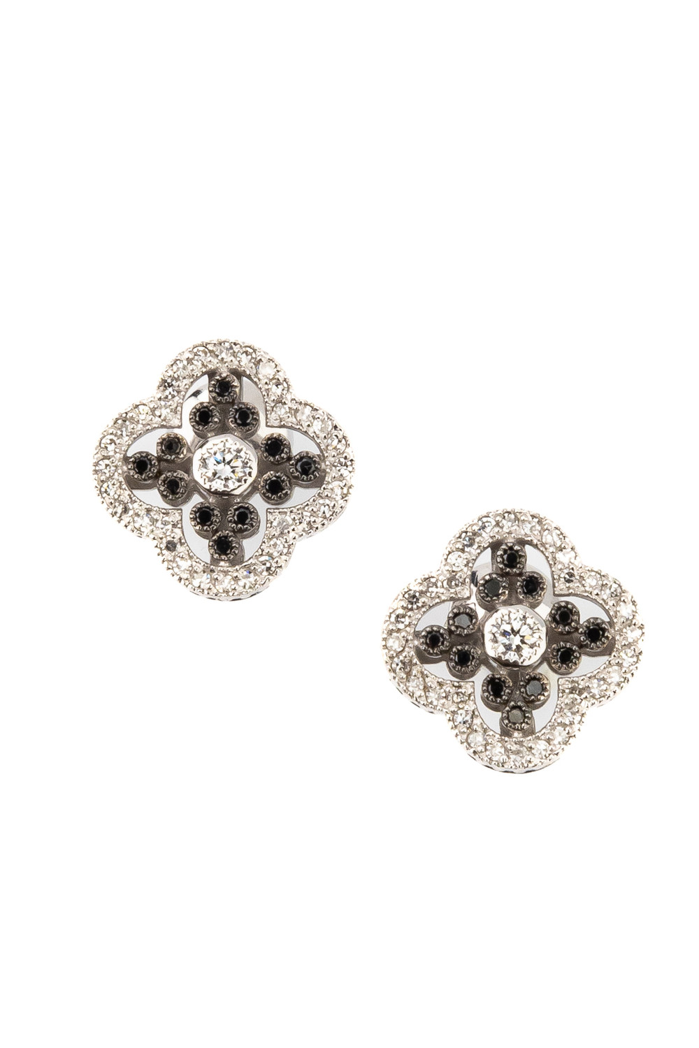 Серьги из белого золота c бриллиантами