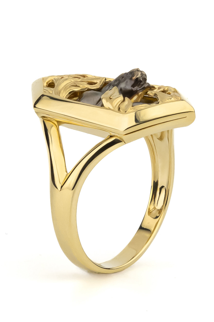 Кольцо из лимонного золота