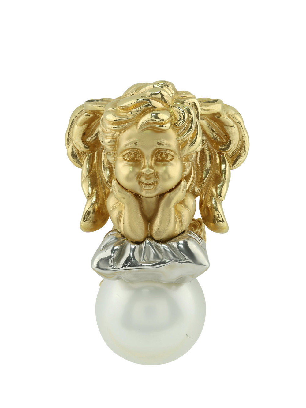 Подвеска из лимонного золота c жемчугом