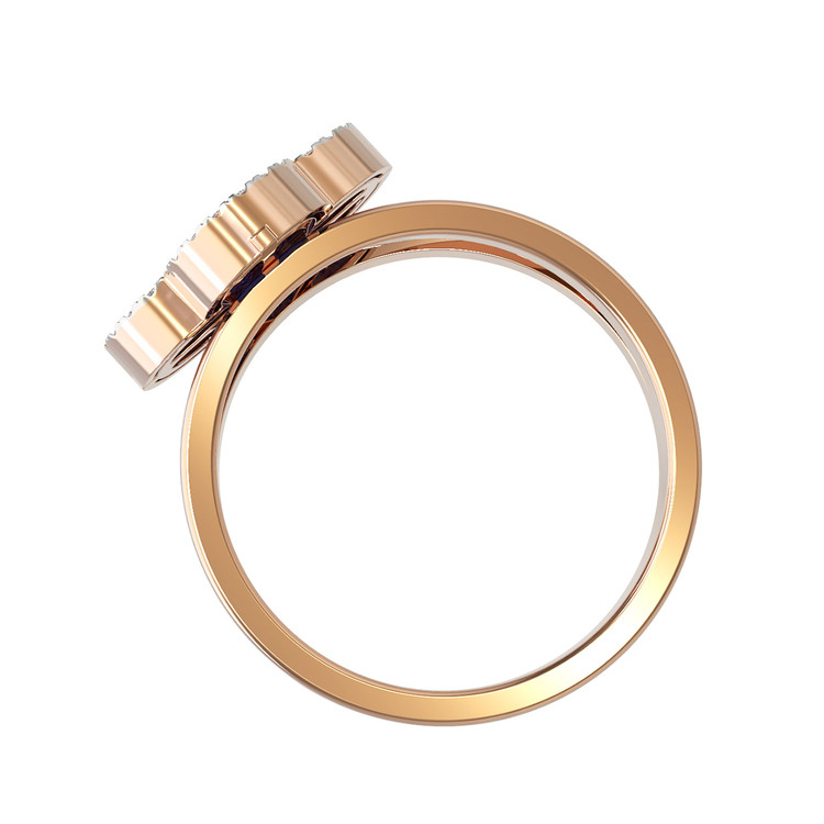 Кольцо из золота c бриллиантами и лазуритом