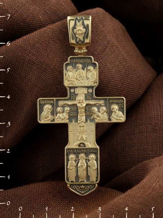 Крест из лимонного золота