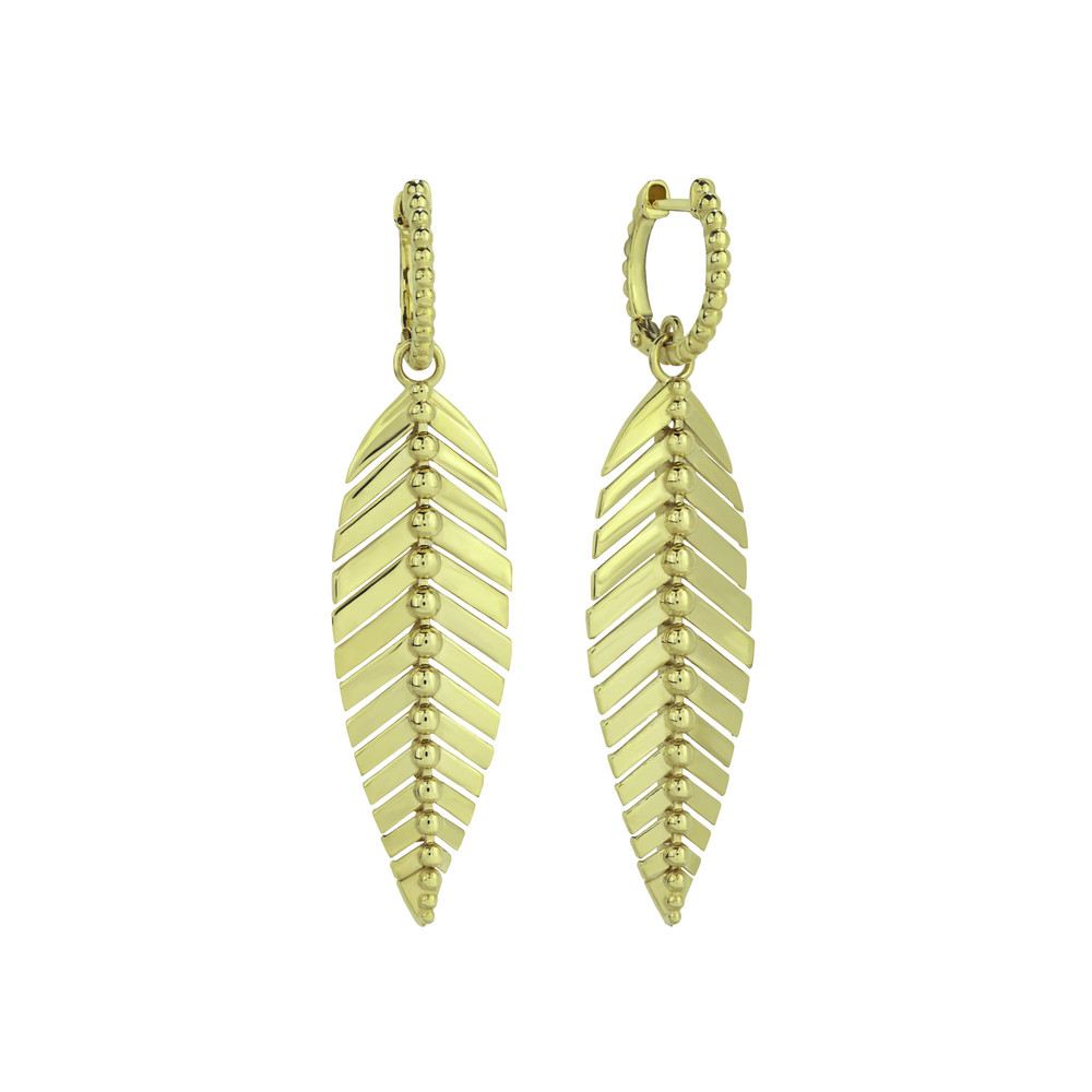 Серьги из лимонного золота