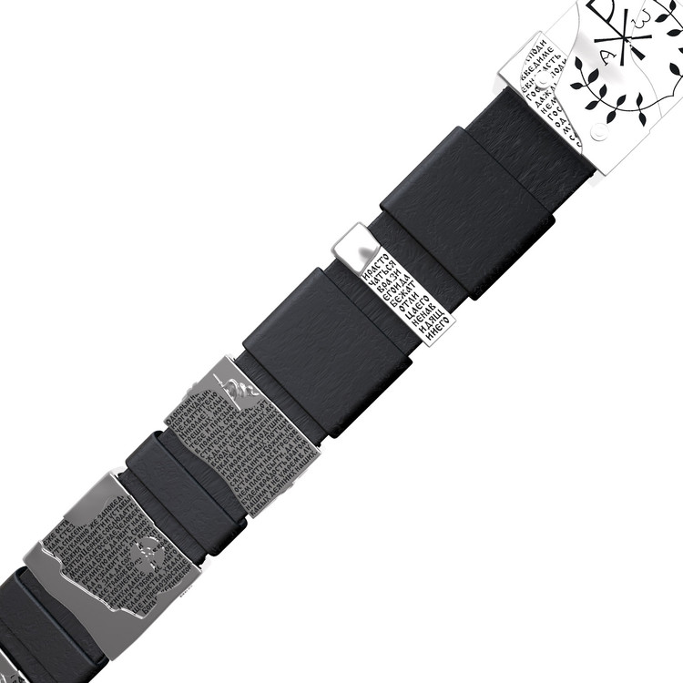 Браслет из белого золота c кожаным шнурком