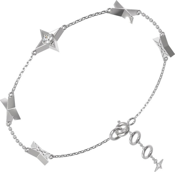 Браслет из белого золота c бриллиантами