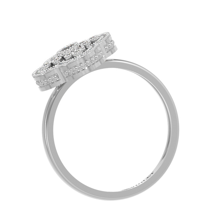 Кольцо из белого золота c бриллиантами