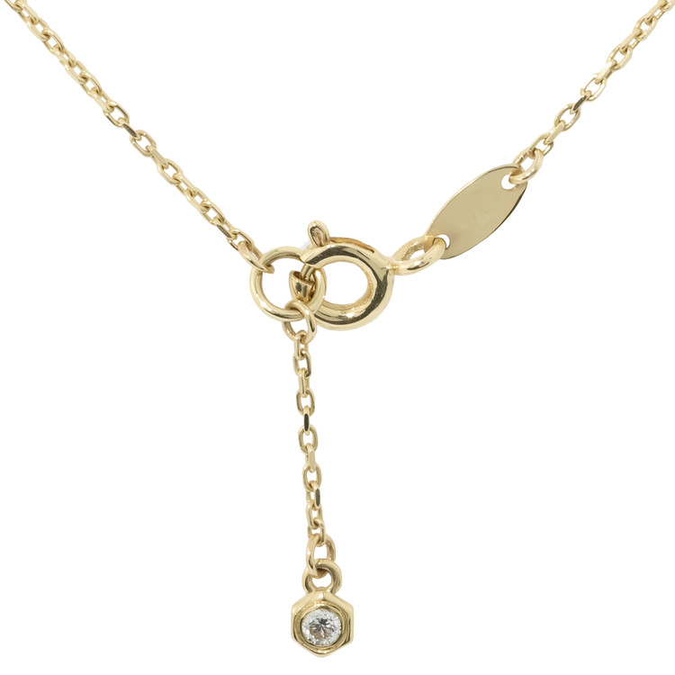 Колье из лимонного золота c бриллиантами и перламутром