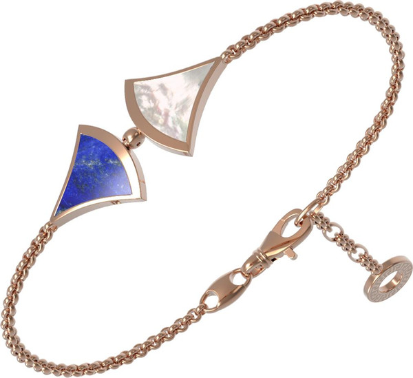 Браслет из золота c лазуритом и перламутром