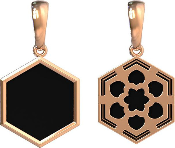 Подвеска из золота c ониксом