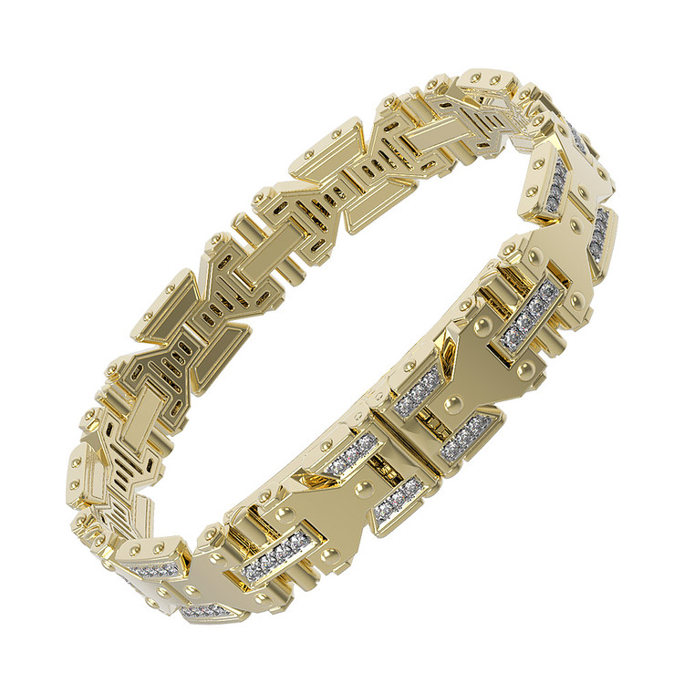 Браслет из лимонного золота c бриллиантами