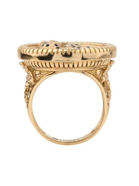 Кольцо из золота c эмаль