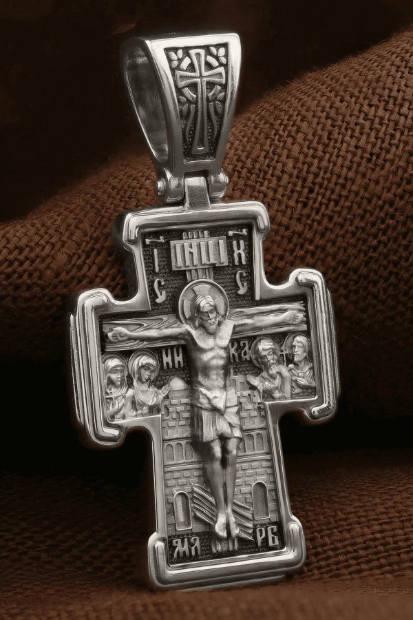 Крест из белого золота