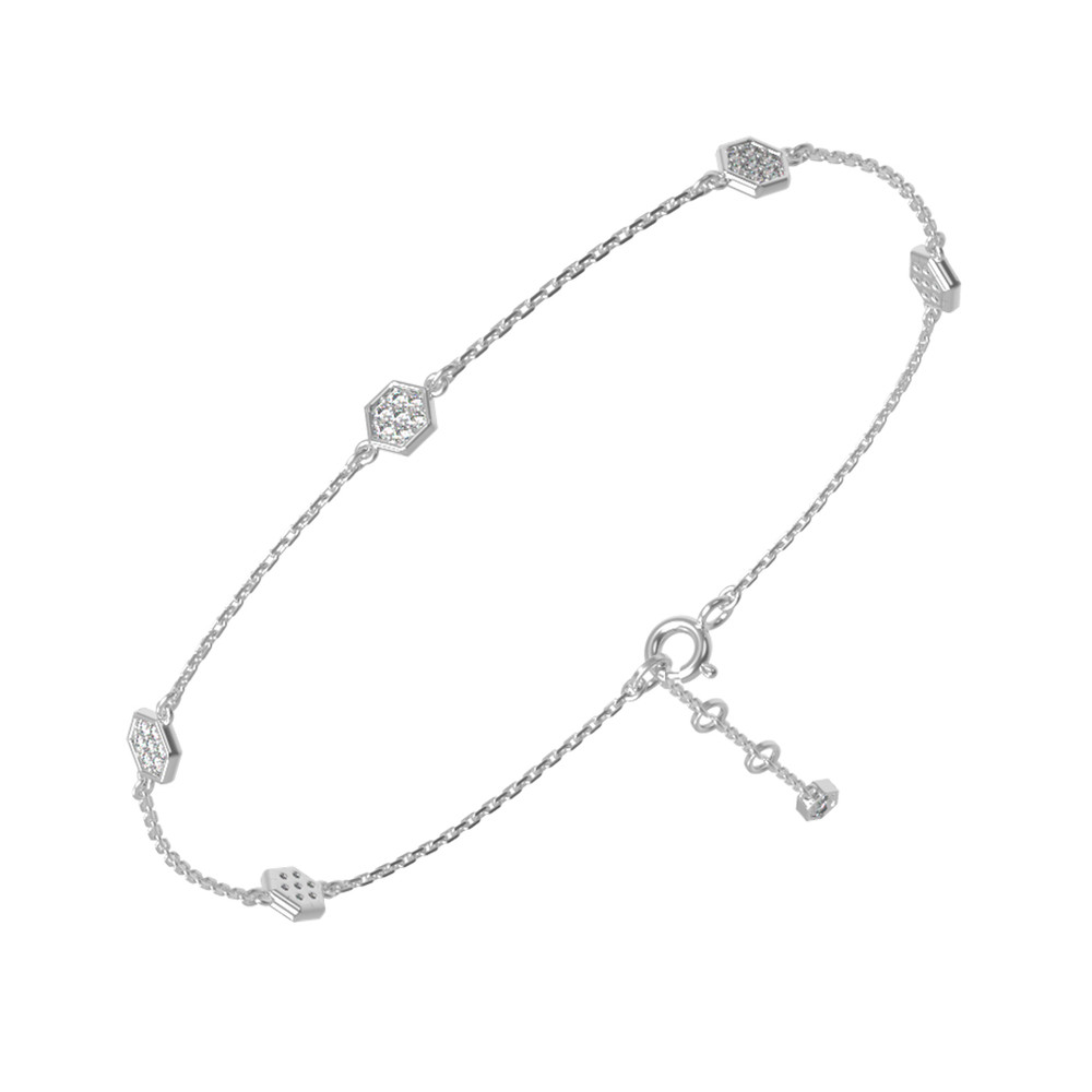 Браслет из белого золота c бриллиантами