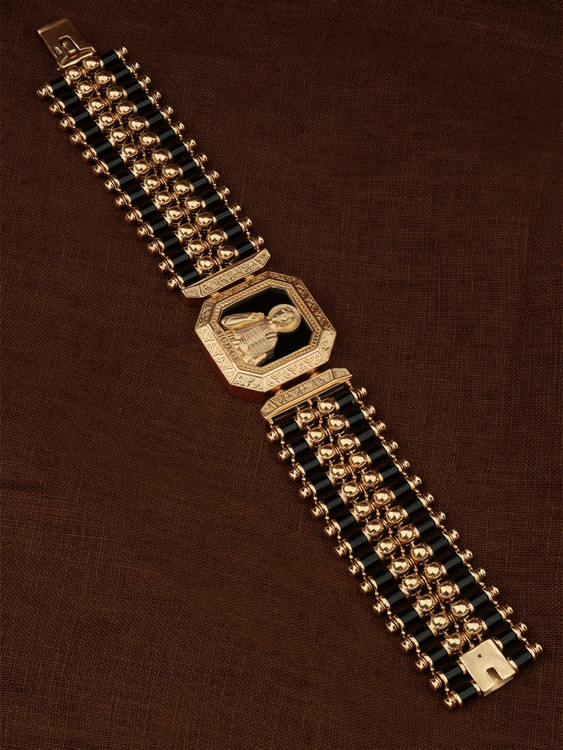 Браслет из золота c ониксом