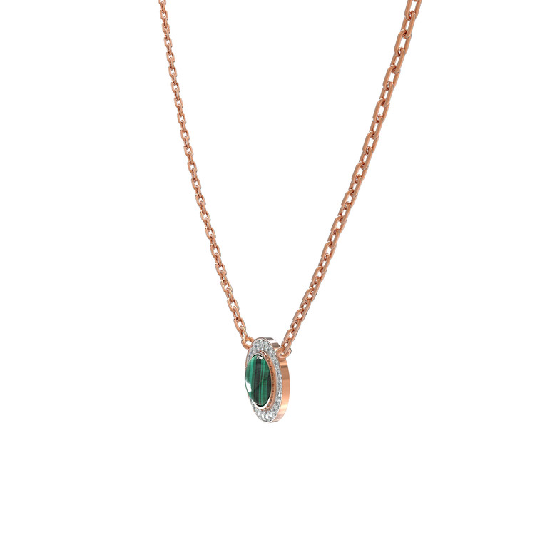 Колье из золота c бриллиантами и малахитом