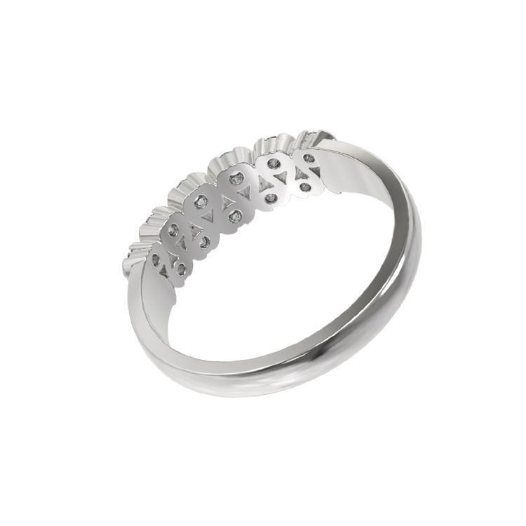 Кольцо из белого золота c бриллиантами