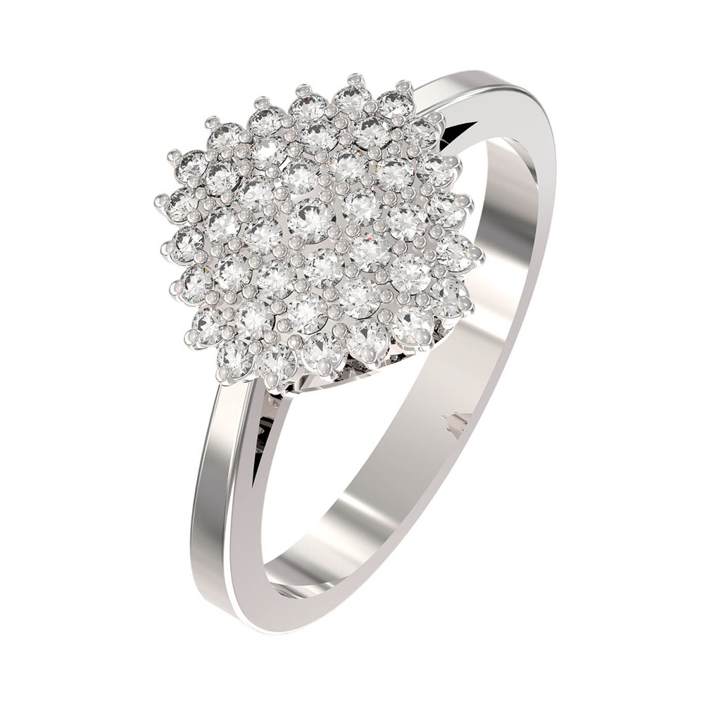 Кольцо из белого золота c бриллиантами