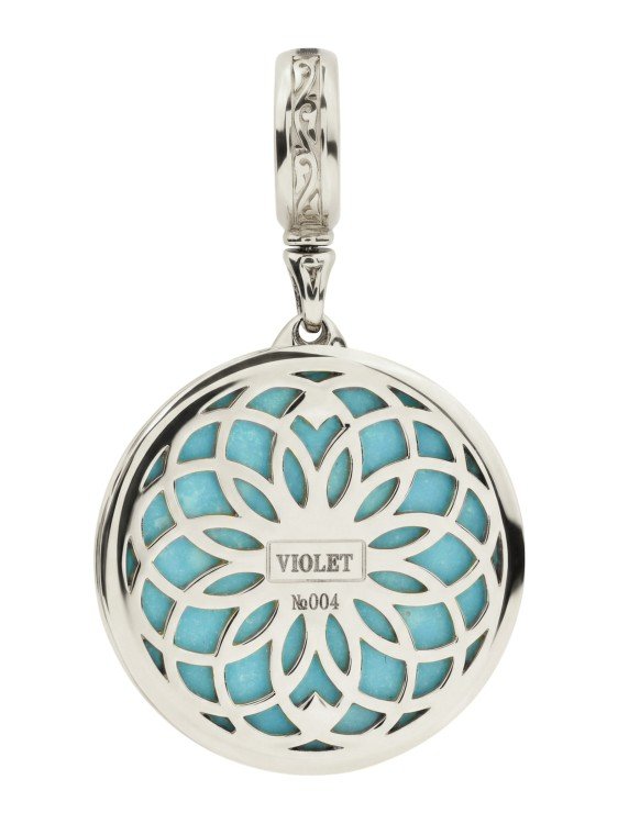 Подвеска из белого золота c бирюзой