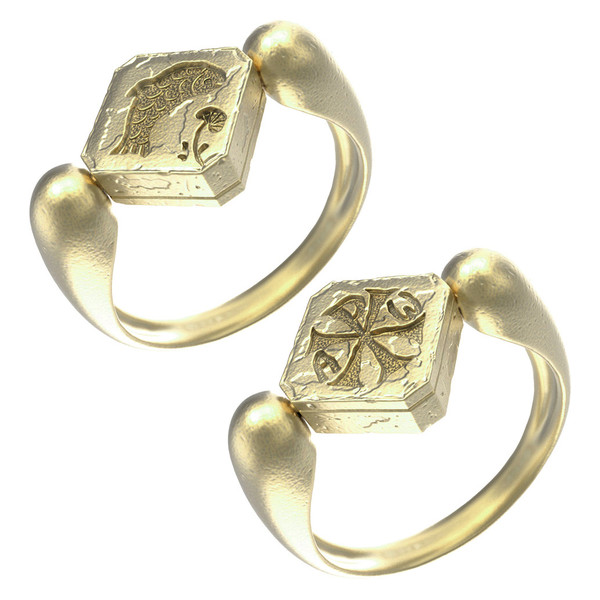 Кольцо из лимонного золота