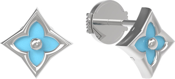 Серьги из белого золота c бирюзой