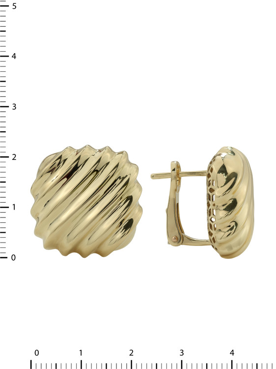 Серьги из лимонного золота