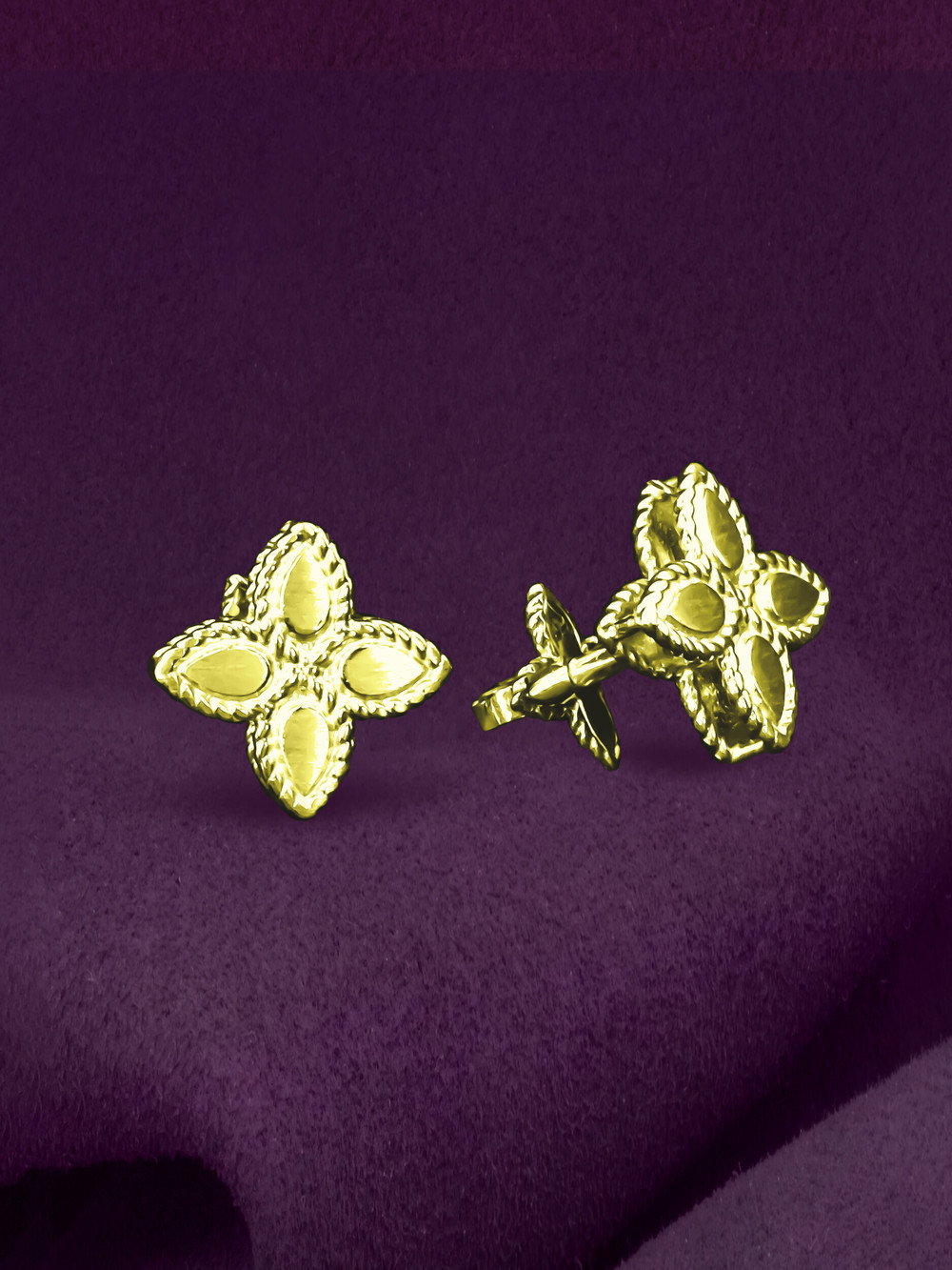 Серьги из лимонного золота