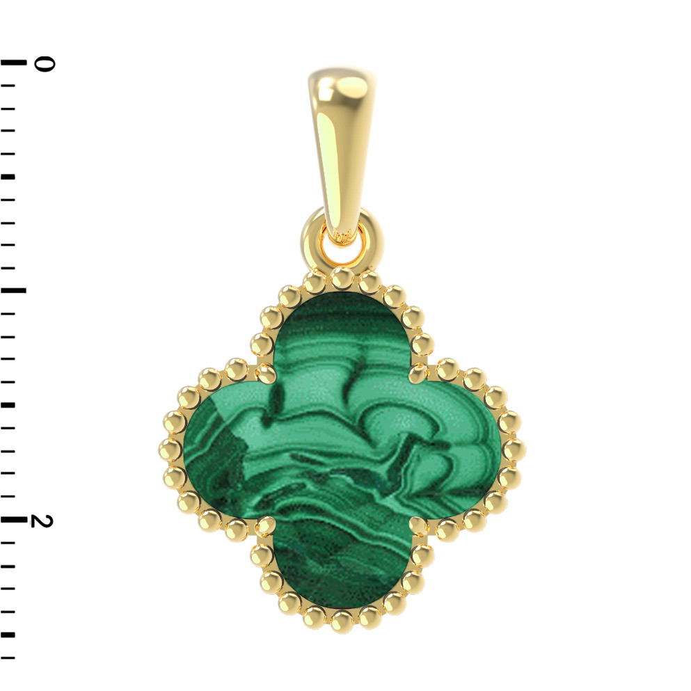 Подвеска из лимонного золота c малахитом