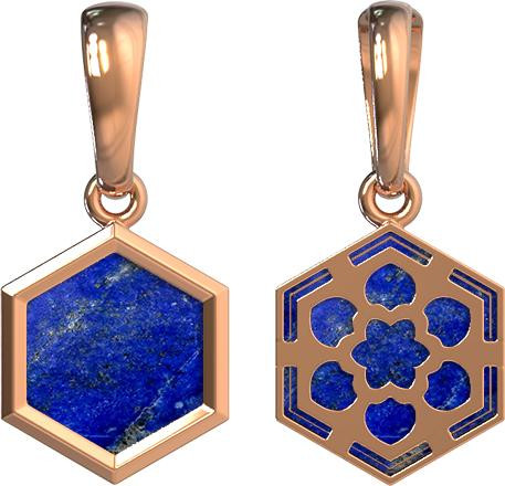 Подвеска из золота c лазуритом