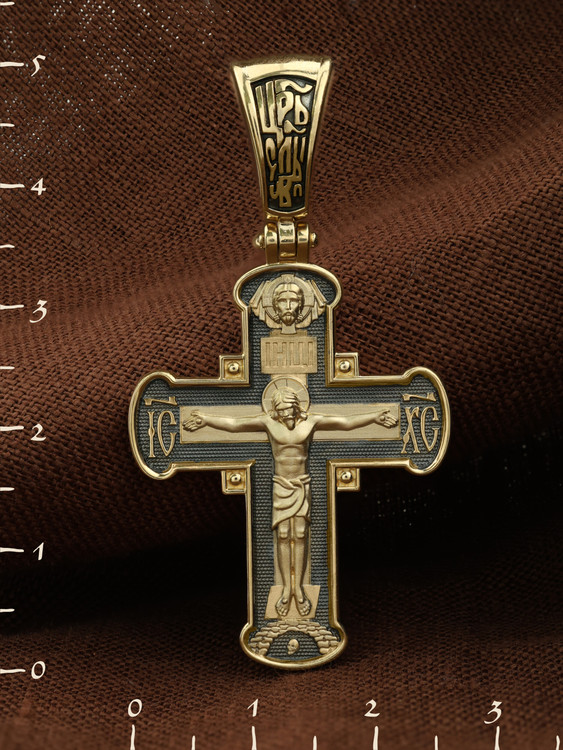 Крест из лимонного золота