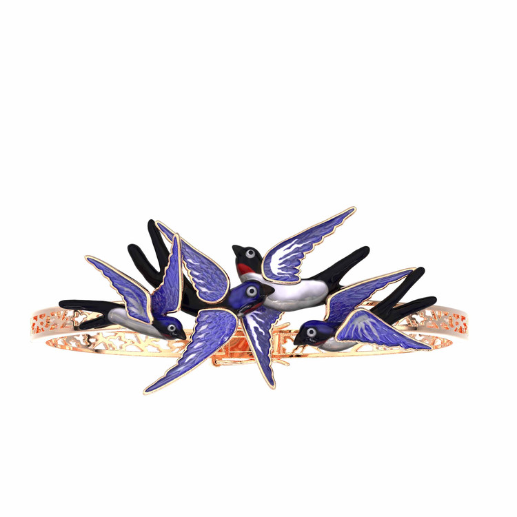 Браслет из золота c эмалью