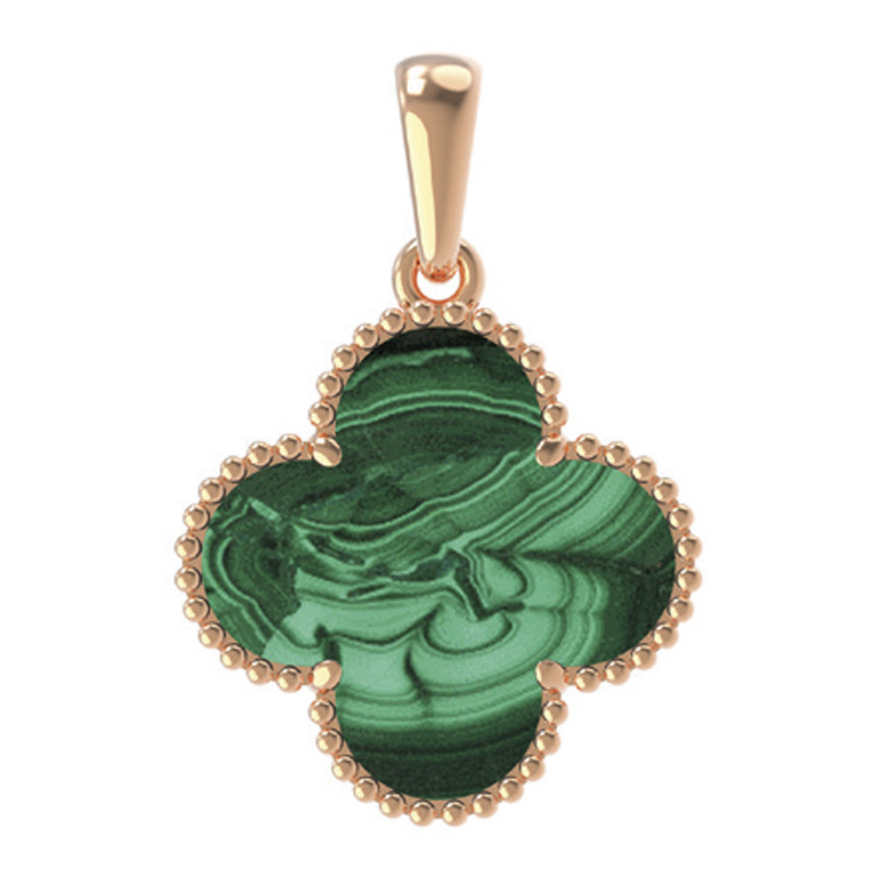 Подвеска из золота c малахитом