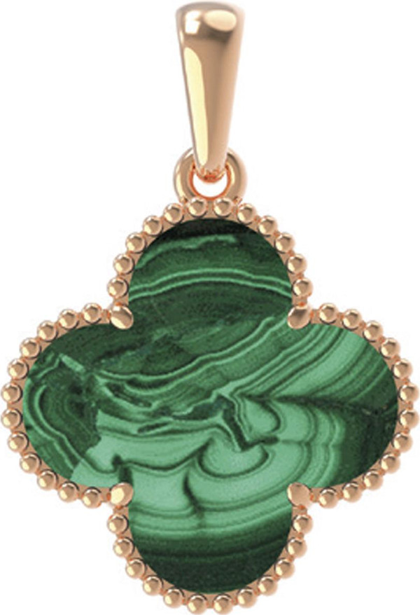 Подвеска из золота c малахитом