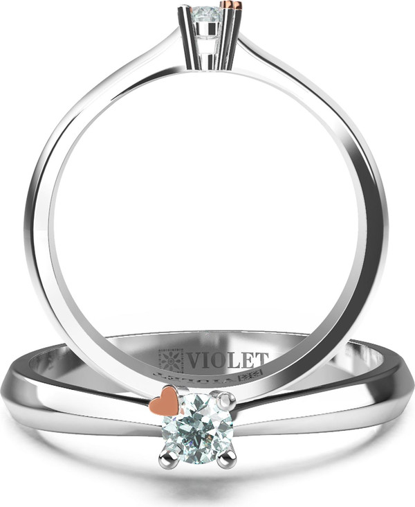 Кольцо из белого золота c бриллиантами