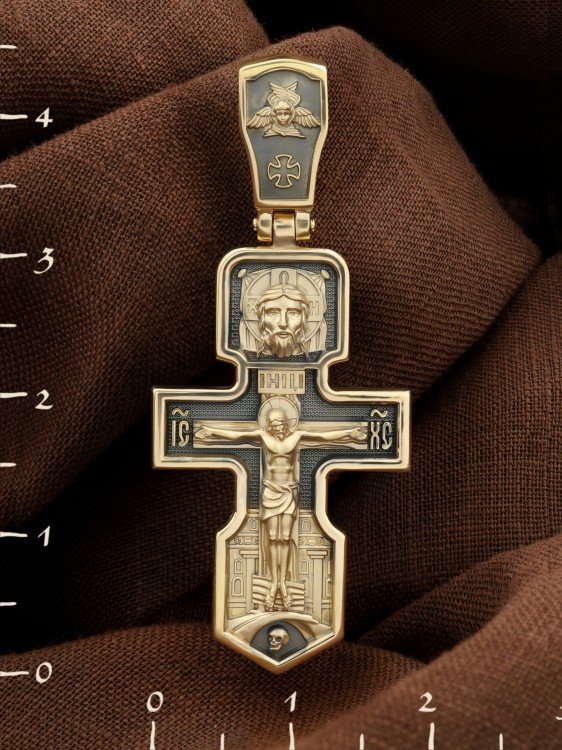 Крест из лимонного золота