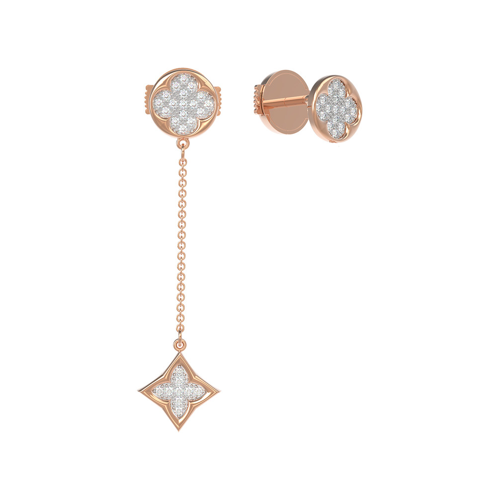 Серьги из золота c бриллиантами