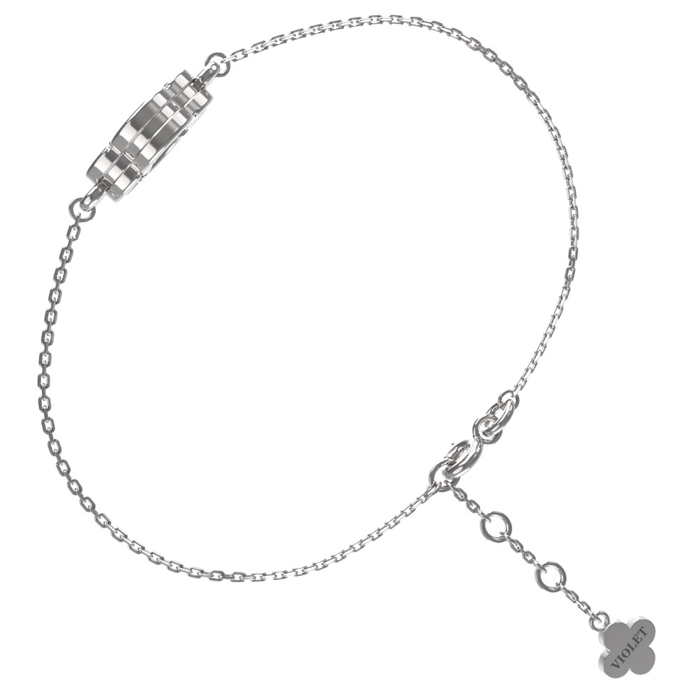 Браслет из белого золота c ониксом