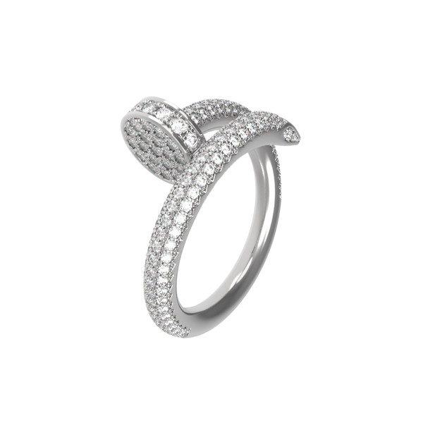 Кольцо из белого золота c бриллиантами