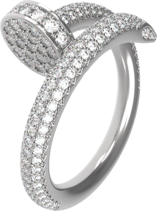 Кольцо из белого золота c бриллиантами