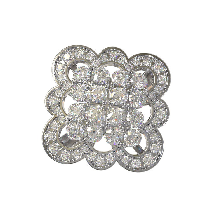 Кольцо из белого золота c бриллиантами