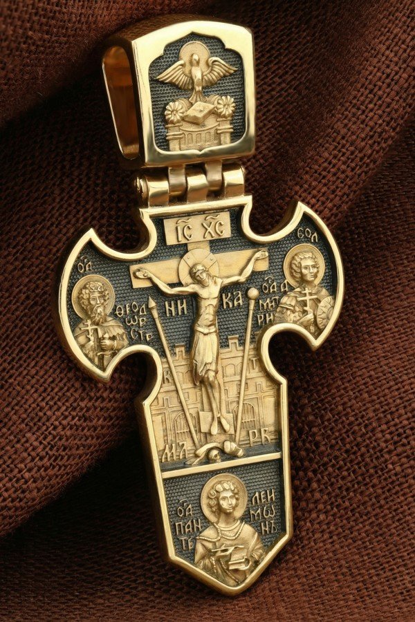 Крест из лимонного золота