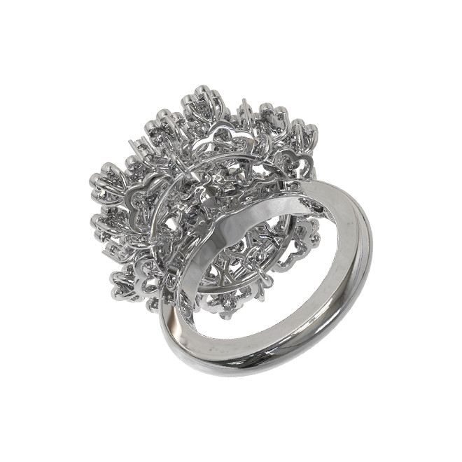 Кольцо из белого золота c бриллиантами