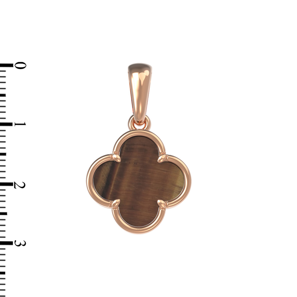 Подвеска из золота c тигровым глазом