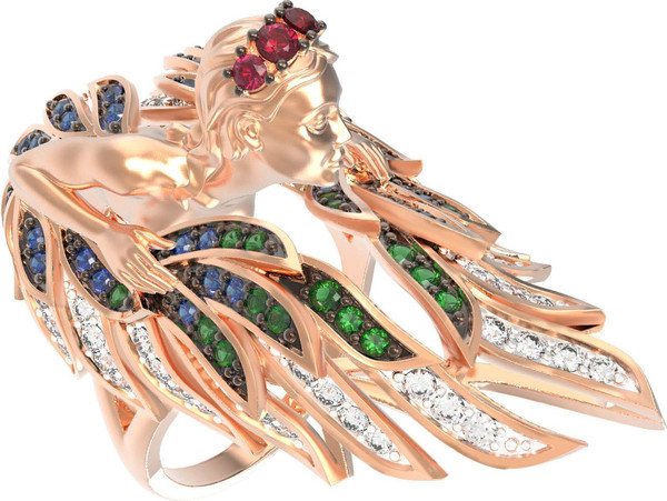 Кольцо из золота c фианитом