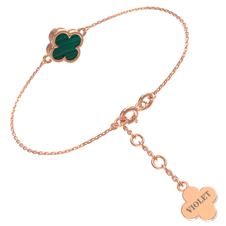 Браслет из золота c малахитом