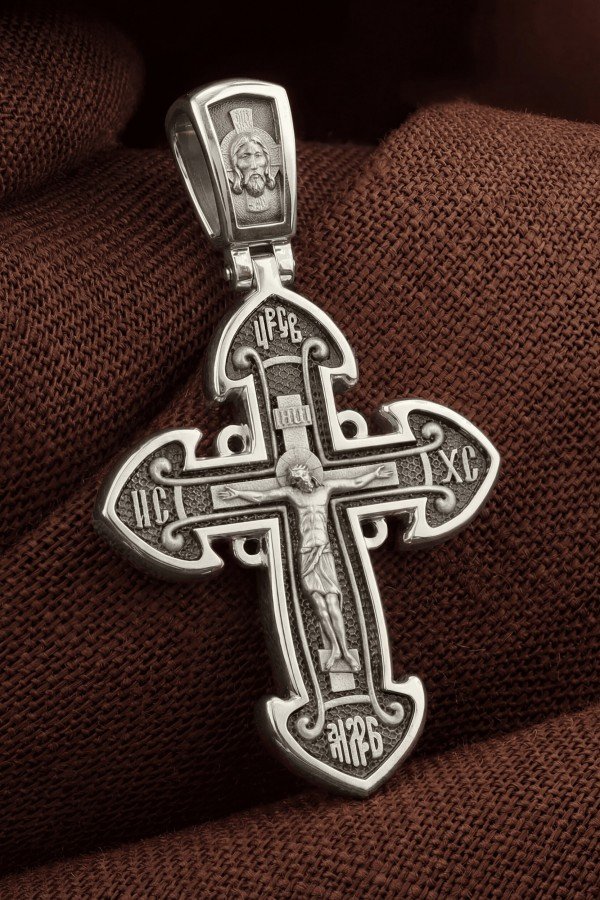 Крест из белого золота