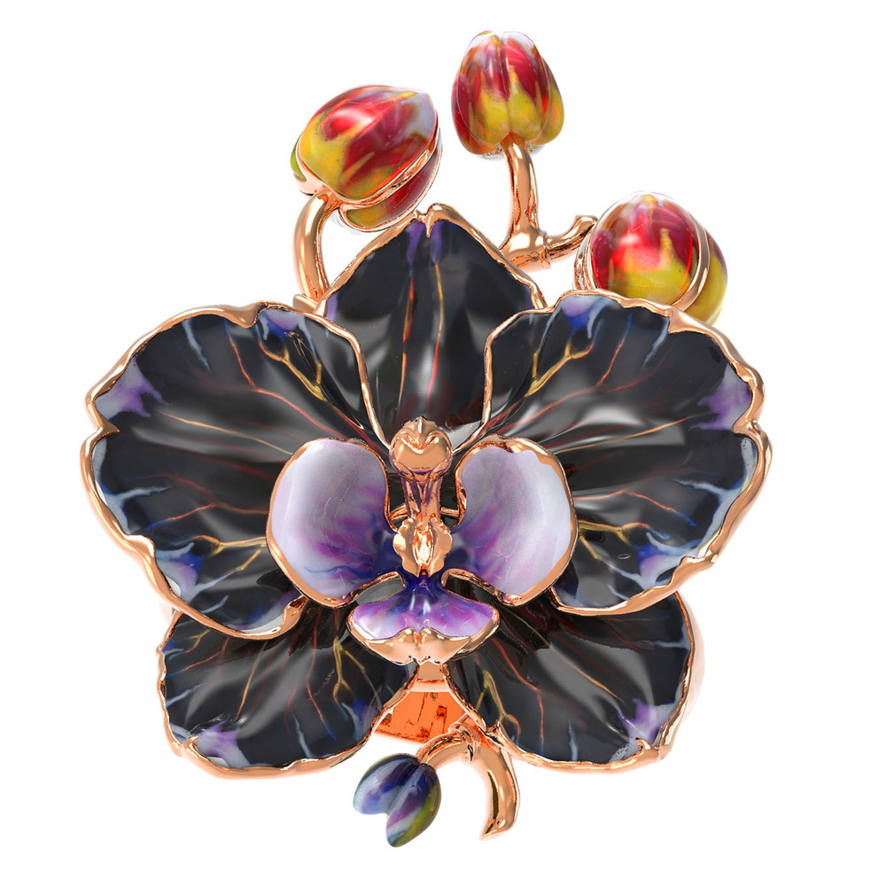 Кольцо из золота c эмалью