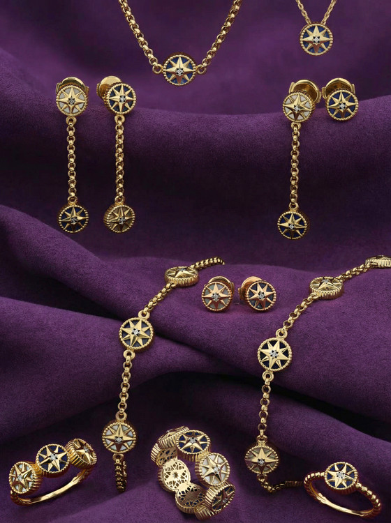 Колье из лимонного золота c бриллиантами и лазуритом